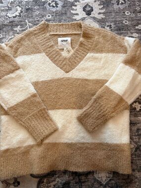 aerie women’s V-Neck Striped Sweater
